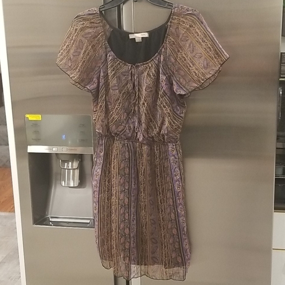 💕FOREVER 21💕 Cap Sleeve Patterned Mini Dress - Picture 1 of 9